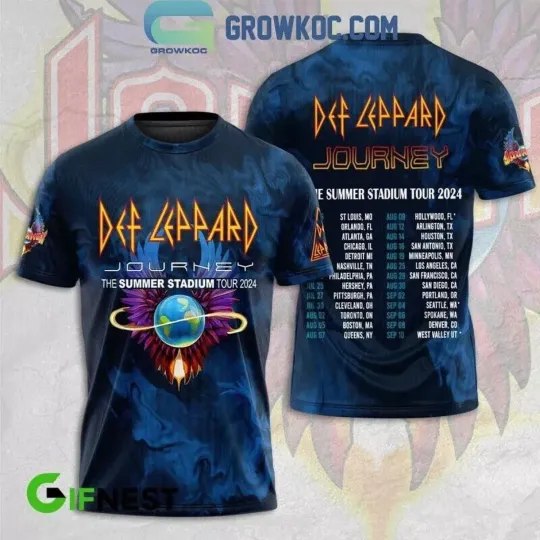 Discover Def Leppard Journey The Summer Stadium Tour 3D Print Unisex T-Shirt