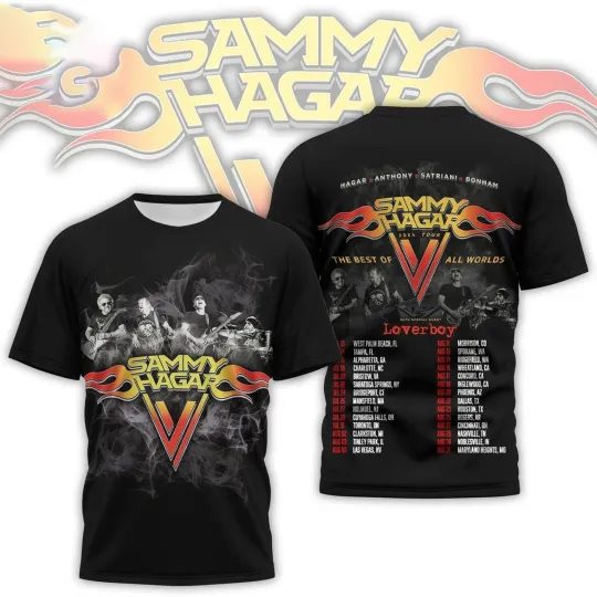 Discover Sammy Hagar The Best Of All Worlds Tour 3D T-Shirt