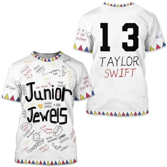 Discover Junior Jewels 3D T-Shirt Concert Eras, All-over Print Unisex T-shirt