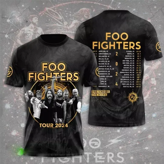 Discover FF Band Fighters Band US 2024 Shirt, Rock Band 3D T-Shirt For Men Women