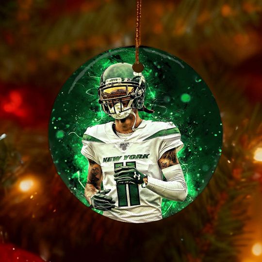 Discover New York Jets #11 Player Double Sided Ceramic Ornament, Football Fan Gift, Christmas Decor