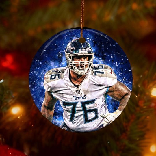 Discover Tennessee Titans #76 Player Double Sided Ceramic Ornament - Christmas Tree Decor, football Fan Holiday Gift, Unique Football Keepsake