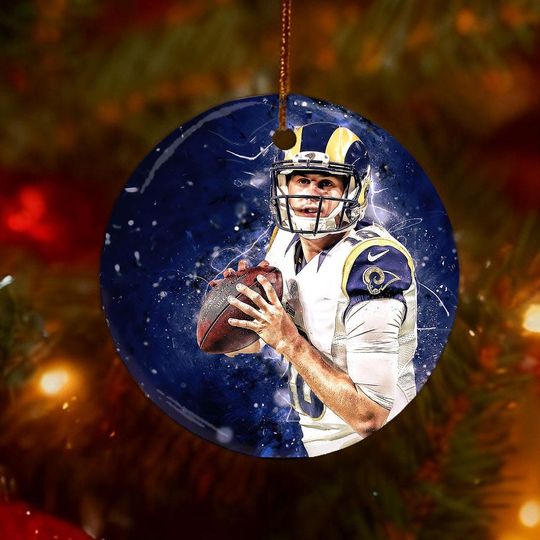 Discover Los Angeles Rams #16 Player Double Sided Ceramic Ornament - Christmas Tree Decor, football Fan Holiday Gift, Unique Football Keepsake