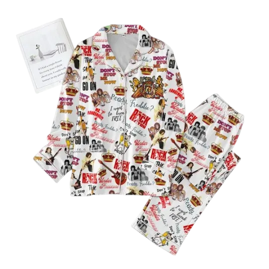 Discover Freddie Mercury Queen We Will Rock You Pajamas Set