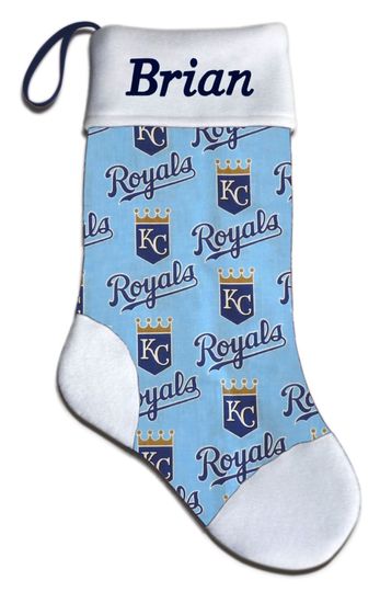 Discover Personalized MLB KC Kansas City Royals Baseball Christmas Stocking Embroidered