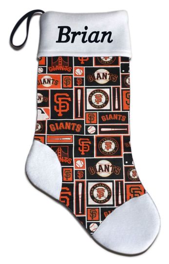 Discover Personalized MLB San Francisco Giants Baseball Christmas Stocking Embroidered