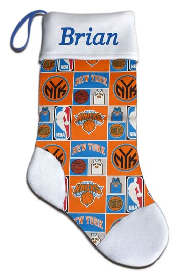 Discover Personalized NBA NY New York Knicks Basketball Christmas Stocking Embroidered