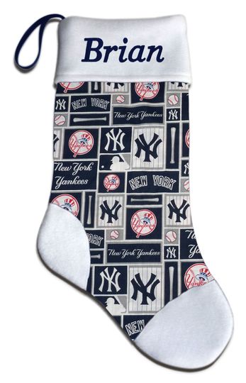 Discover Personalized MLB NY New York Yankees Baseball Christmas Stocking Embroidered