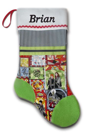 Personalized Harry Potter J. K. Rowling Christmas Stocking Embroidered