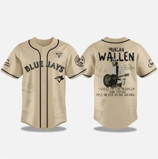Discover Blue J Wallen Western I Am The Problem Tour 2025 Baseball Jersey