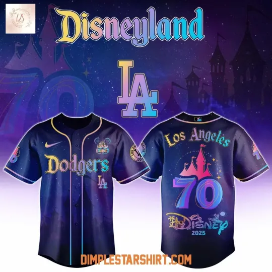 Discover Los Angeles Dodger x Disneyland 70th Anniversary 2025 Baseball Jersey