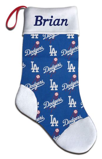 Personalized Los Angeles Baseball Christmas Stocking