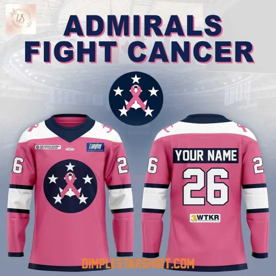 Discover Personalized Norfolk Admirals Fight Cancer 2025 Hockey Shirt Men's Fan Gear Gift