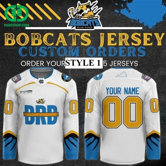 Discover Personalized NEW Blue Ridge Bobcats Hockey Shirt Men's Fan Gear Gift Classic