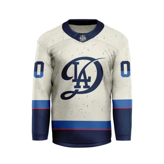 Discover Personalized Los Angeles Dodgers City Connect Hockey Shirt Men's Fan Gear Gift