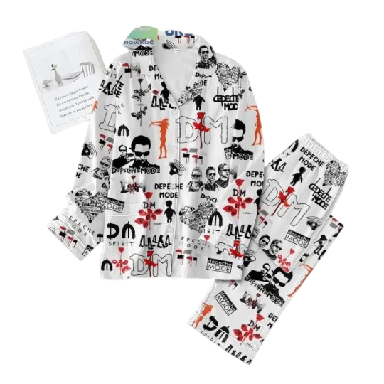 Discover Depeche Mode Spirit White Pajamas Set for Adults