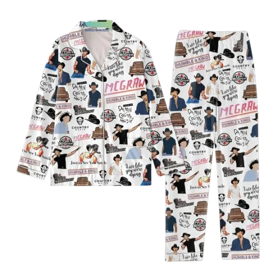 Discover Tim McGraw Damn Country Music Pajamas Set