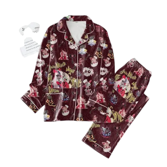 Youre Never Fully Dressed Without A Smile Hazbin Hotel Pajamas Set