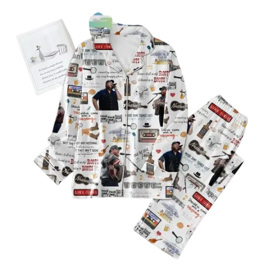 Discover Lukee Comb When It Rains Pajamas Set for Adults