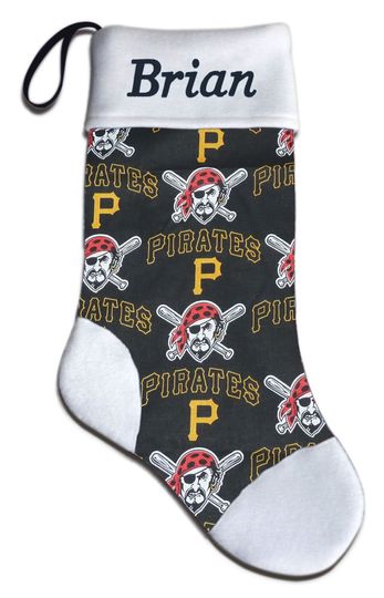 Discover Personalized MLB Pittsburgh Pirates Baseball Christmas Stocking Embroidered