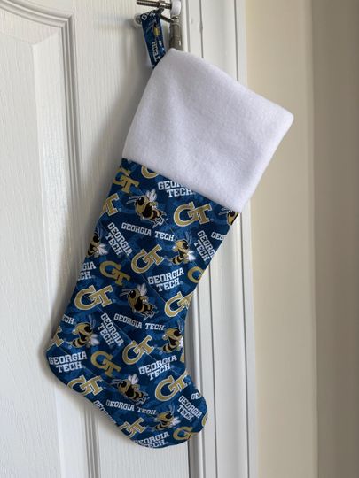 Discover Georgia Tech Christmas Stocking Handmade Ready to Personalize