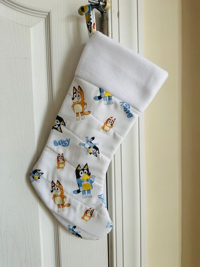 BlueyDad Christmas Stocking Handmade Ready to Personalize