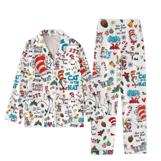 Discover The Cat in Stovepipe Hat Pajamas Set for Adults