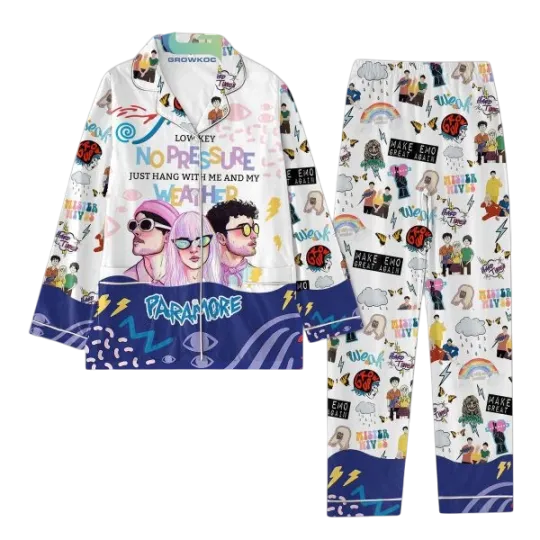 Discover Paramore Low Key Weather Pajamas Set for Adults