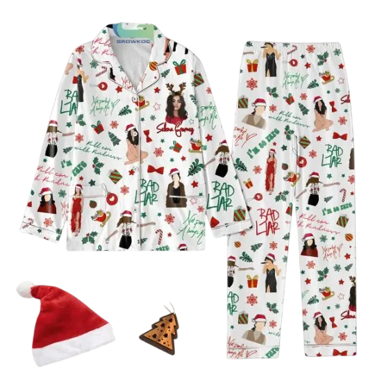 Selena Gomez Bad Liar I Am So Rare Not Perfect Always Me Christmas Pajama sSet
