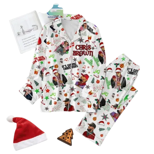 Chris Brown Giving Christmas Pajamas Set