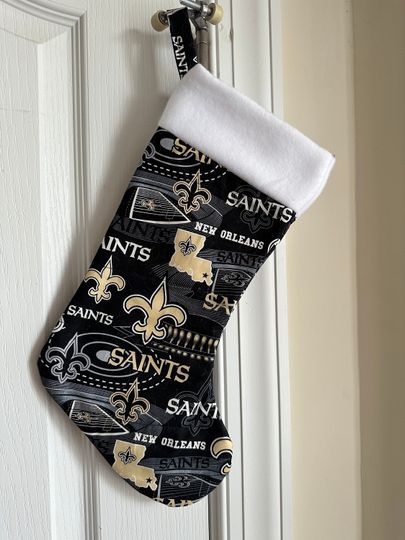 New Orleans Saints Christmas Stocking Ready to Personalize