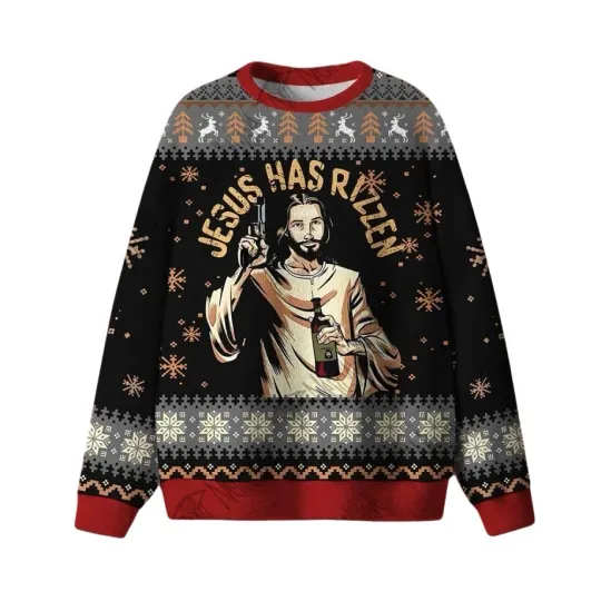 Discover Jesus Has Rizzen Ugly Sweater