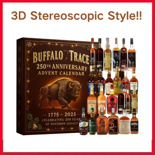 Discover 2025 Buffalo Trace Acrylic Advent Calendar 24 Days Christmas Tree Decor