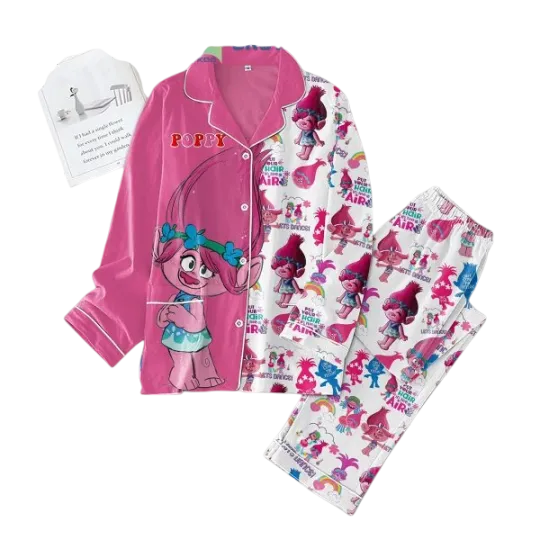 Discover Trolls Poppy Springwater Pajamas Set for Adults