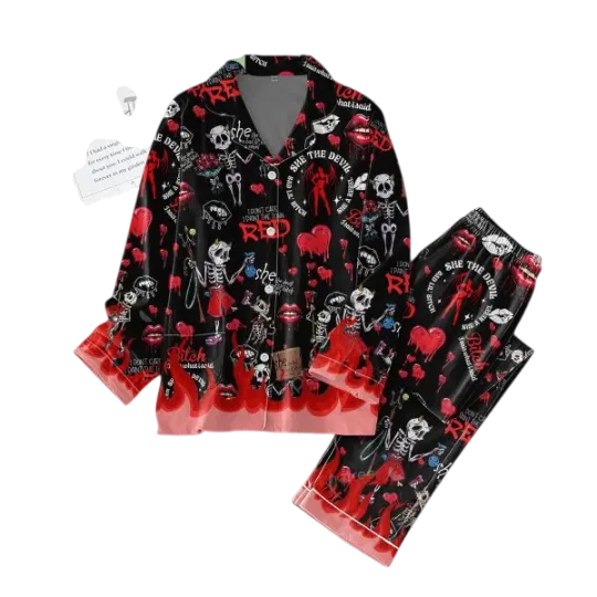 Discover She The Devil She A Rebel I Don't Care I Daint The Town Pajamas Set