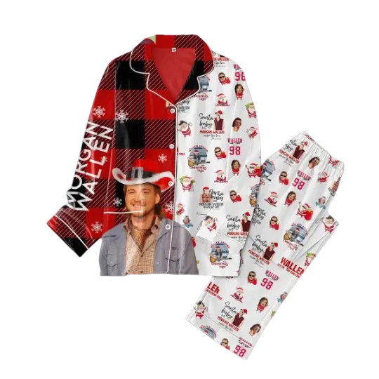 Wallen Western Santa Pajamas Set for Adults