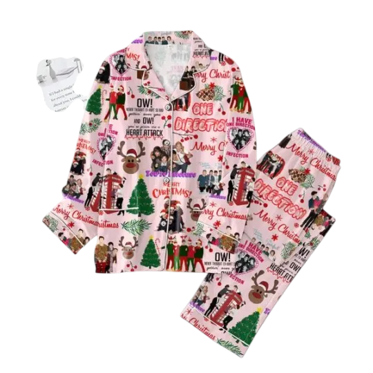 One Direction Christmas Pajamas Set for Adults