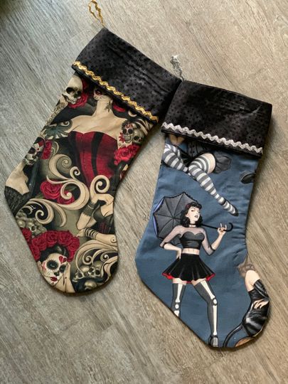 Discover Halloween Pinup Stocking