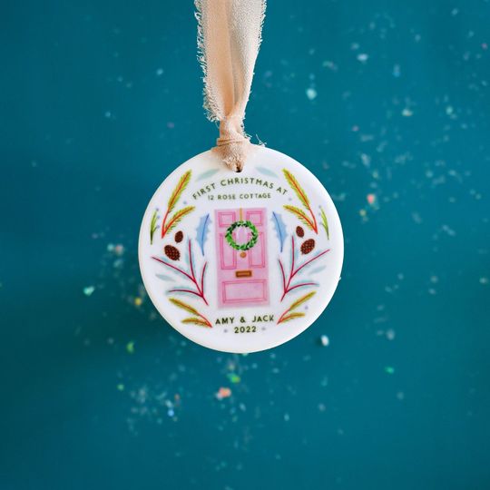 Discover New Home Christmas Ornament, Personalized Ornament Couple Gift, First Christmas First Home, Housewarming Gift, Custom Ornament,Custom Bauble