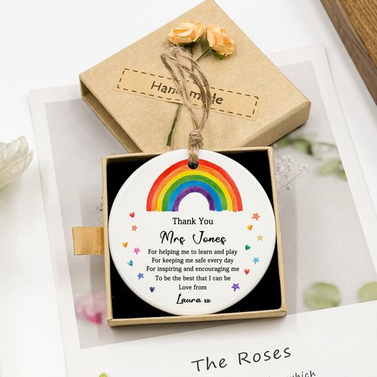 Teacher Christmas Ornament, Thank You Teacher Gift, Teacher Appreciation, Nursery Gift, Gift For Teachers, Nurse Gifts, Therapist Gifts