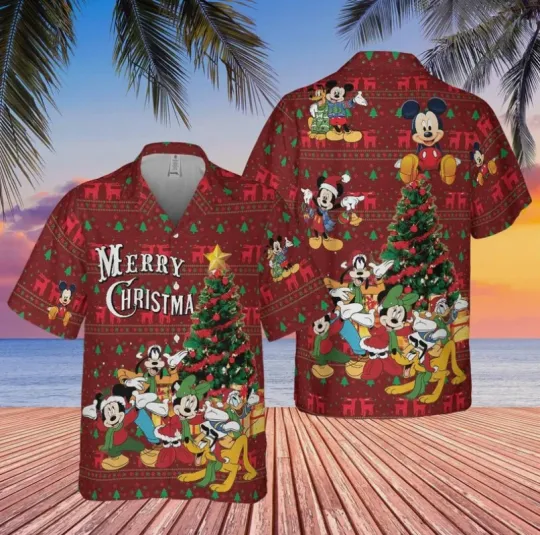 Discover Disney Mickey Mouse Christmas Hawaiian Shirt