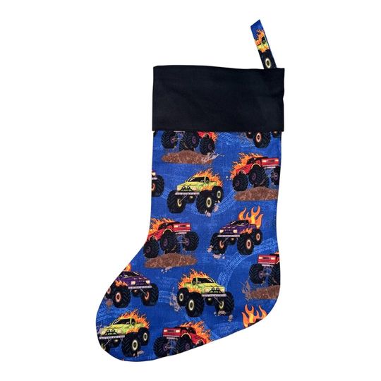 Discover Monster Truck Christmas Stocking, Monster Jam, Holiday Decor, Washable