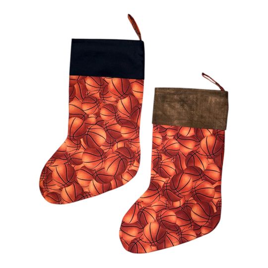 Discover Basketball Christmas Stocking, NBA, Sports, Christmas Decor, Holiday, Washable