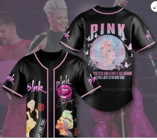 Discover Pink Singer Jersey, Pink Singer baseball jersey