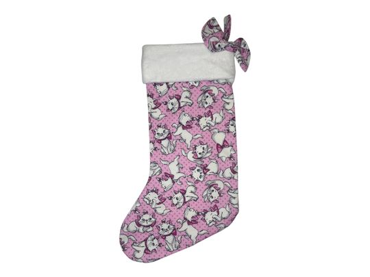 Discover Christmas Stocking, Disney The Aristocats, Marie, Cats, Christmas Decor, Pink and White, Bows, Washable