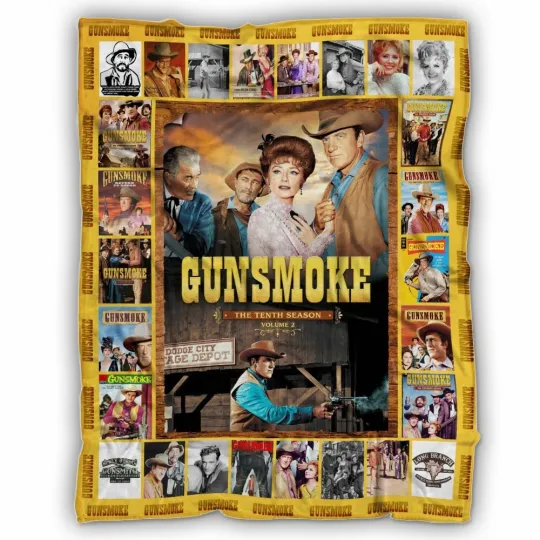 Discover Gunsmoke Blankets, Matt Dillon Galen Adams Fleece, Sherpa Movies Lover Gifts