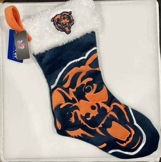 Discover Chicago Football football Big Logo Plush Holiday Christmas Stocking