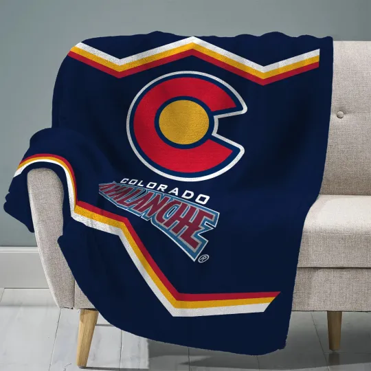 Discover Sleep Squad Colorado Avalanche Reverse Retro Fleece Blanket
