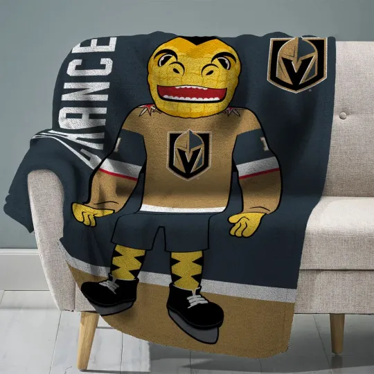 Discover Sleep Squad Vegas Golden Knights Chance Mascot Fleece Blanket