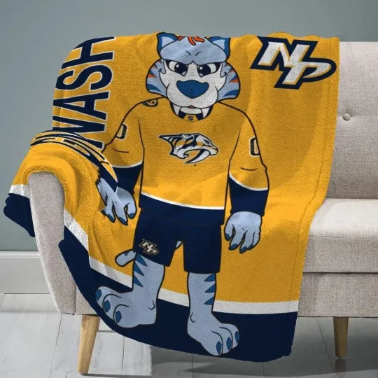 Discover Sleep Squad Nashville Predators Gnash Fleece Blanket
